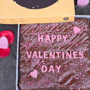 Valentine brownie slab