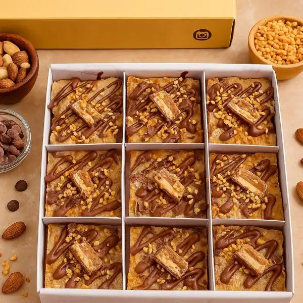 caramel blondies