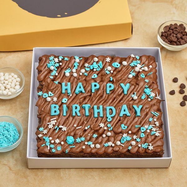 Happy birthday brownies