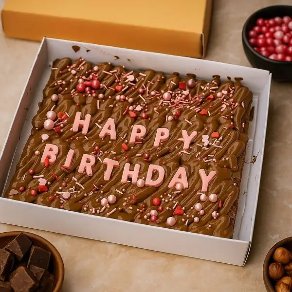 Happy birthday brownies