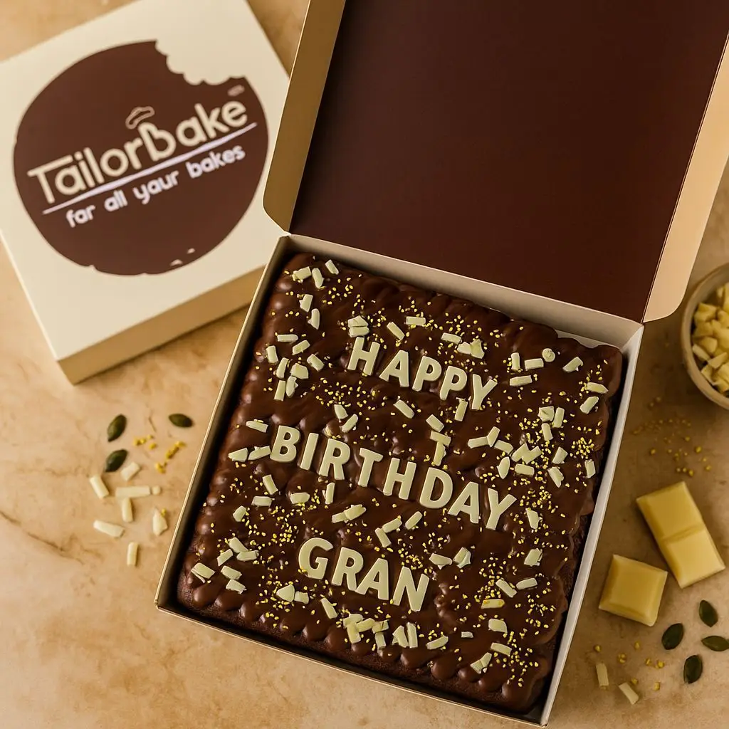 Happy birthday brownies slab