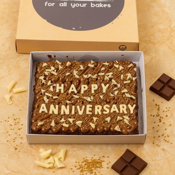 Anniversary Brownie Slab WHite