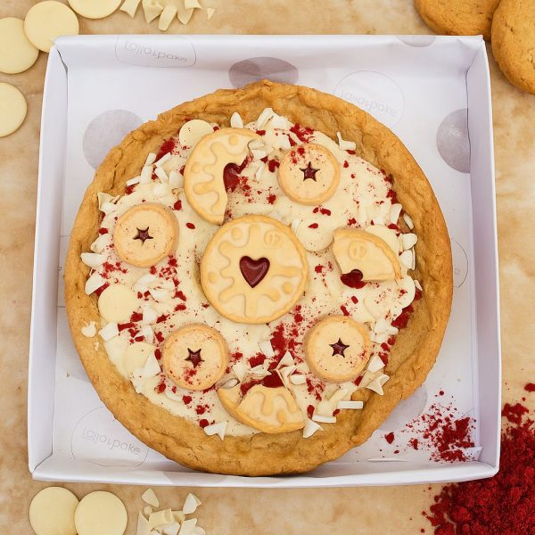 jammie dodger loaded giant cookie